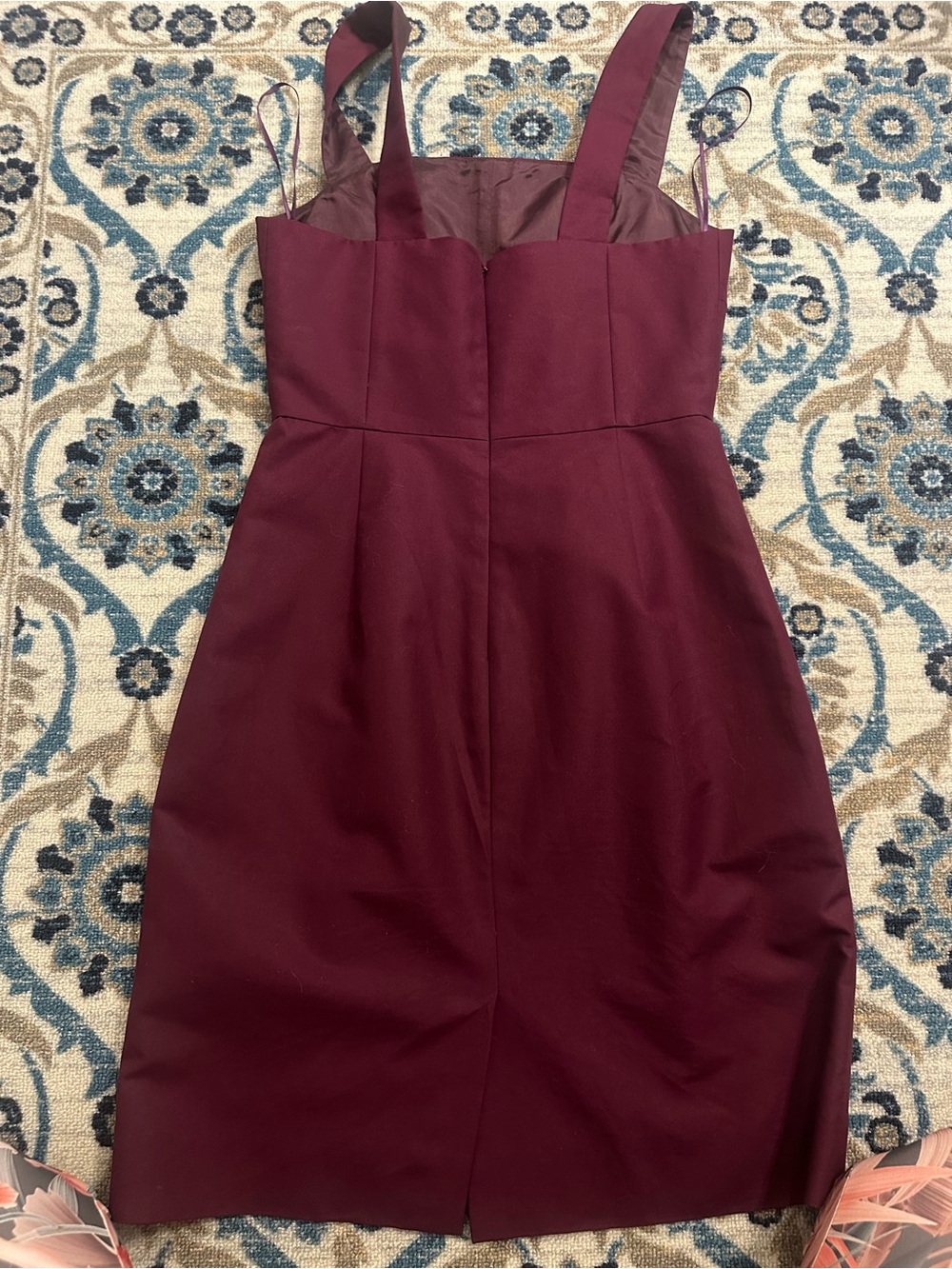 J.Crew Burgundy Sleeveless Sheath Dress Size 4 - Picture 2 of 3